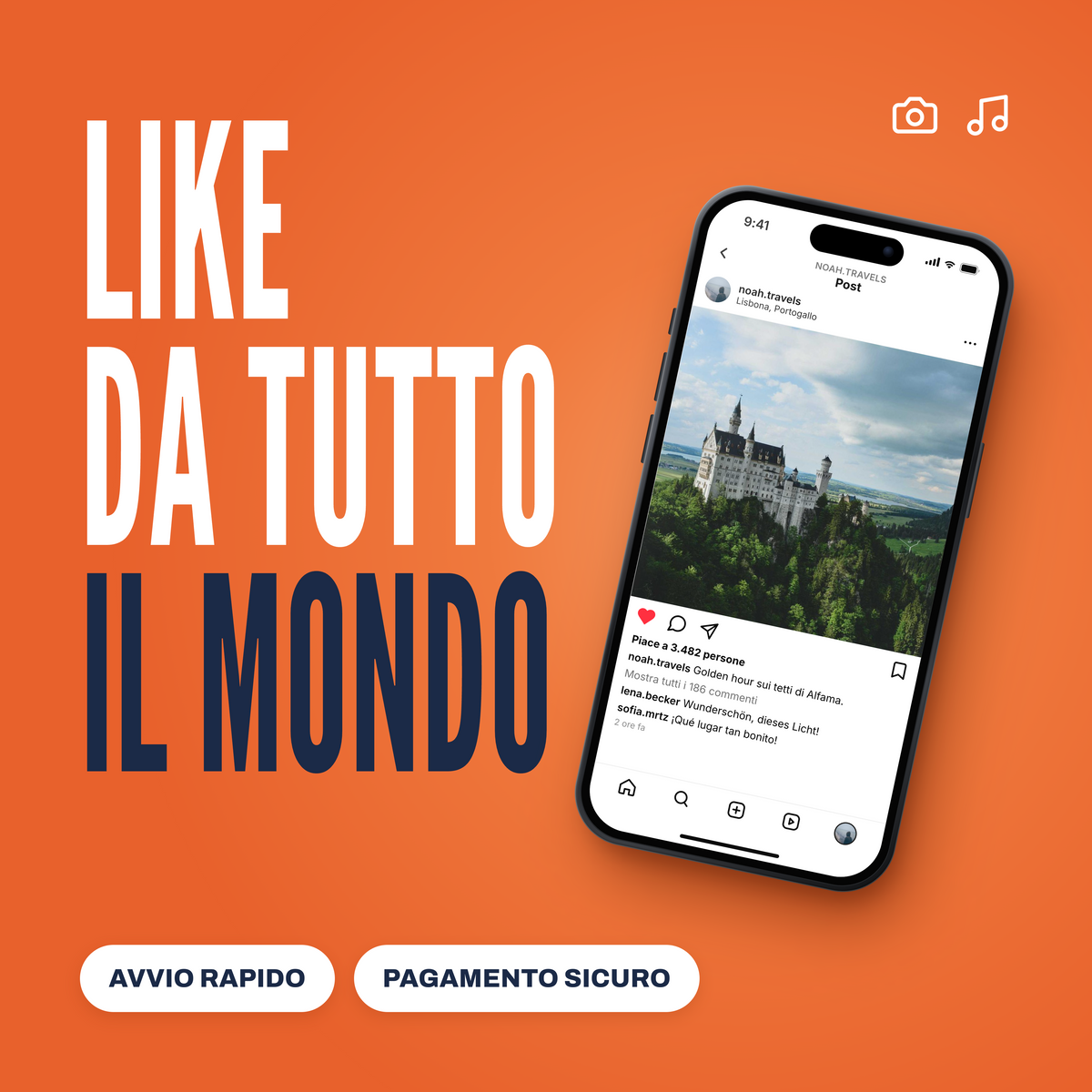 Instagram like al post stranieri