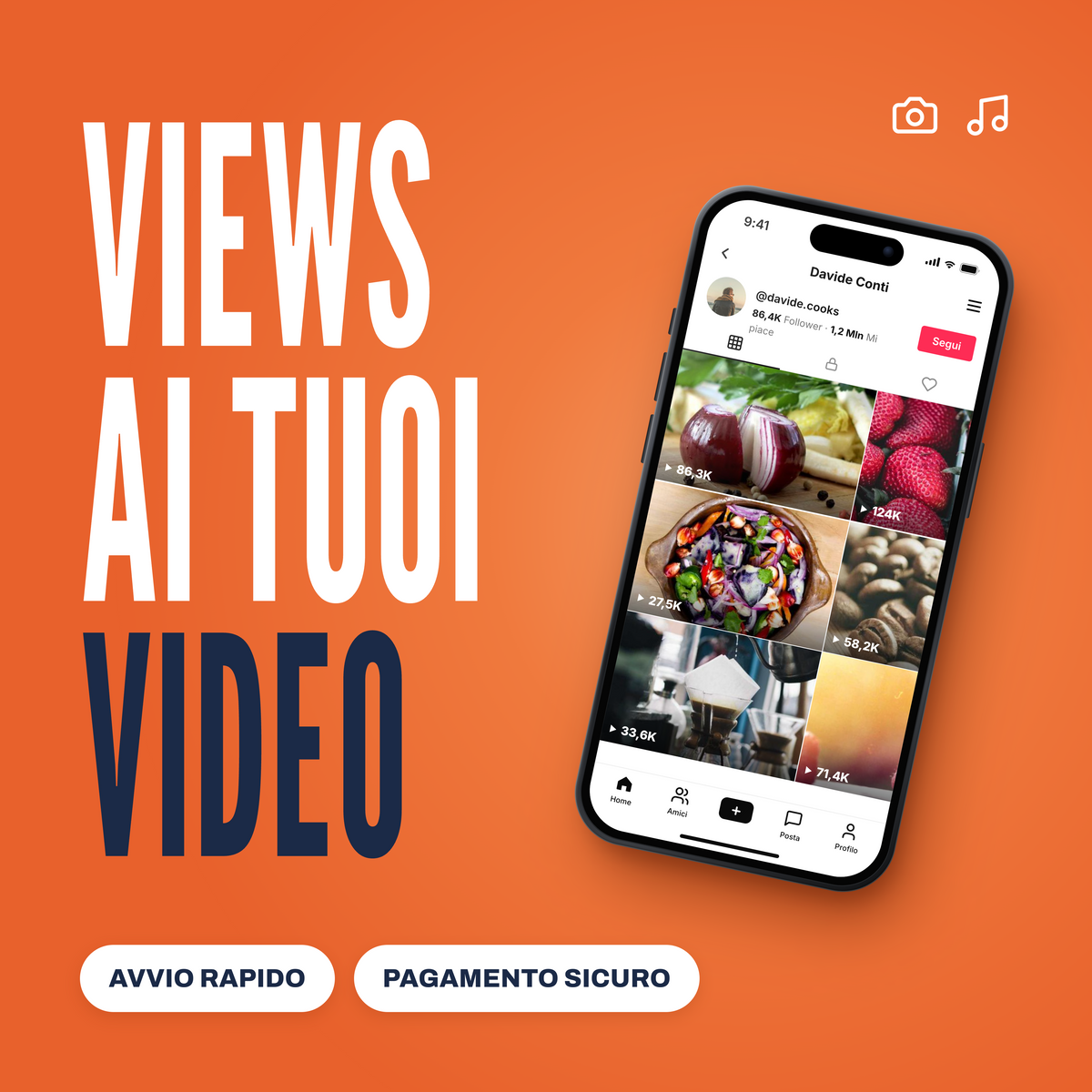 TikTok Visualizzazioni al video